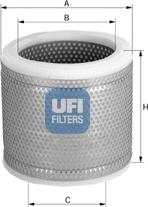 UFI 27.062.00 - Воздушный фильтр, двигатель autosila-amz.com