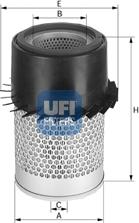 UFI 27.969.00 - Воздушный фильтр, двигатель autosila-amz.com