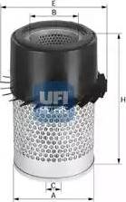 UFI 27.997.00 - Воздушный фильтр, двигатель autosila-amz.com