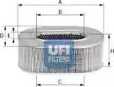 UFI 27.136.00 - Воздушный фильтр, двигатель autosila-amz.com