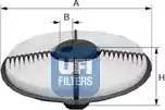 UFI 27.197.00 - Воздушный фильтр, двигатель autosila-amz.com