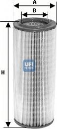UFI 27.159.00 - Воздушный фильтр, двигатель autosila-amz.com