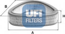 UFI 27.174.00 - Воздушный фильтр, двигатель autosila-amz.com
