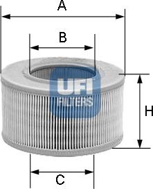 UFI 27.956.00 - Воздушный фильтр, двигатель autosila-amz.com