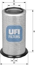 UFI 27.974.00 - Воздушный фильтр, двигатель autosila-amz.com