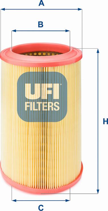 UFI 27.366.00 - Воздушный фильтр, двигатель autosila-amz.com