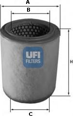 UFI 27.592.00 - Воздушный фильтр, двигатель autosila-amz.com