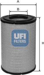 UFI 27.371.00 - Воздушный фильтр, двигатель autosila-amz.com
