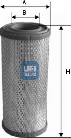 UFI 27.387.00 - Воздушный фильтр, двигатель autosila-amz.com