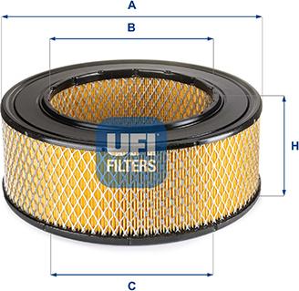 UFI 27.D67.00 - Воздушный фильтр, двигатель autosila-amz.com