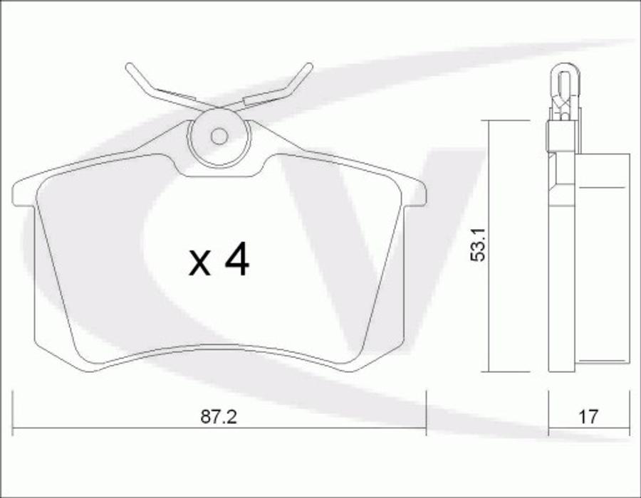 VAICO V108171 - Тормозные колодки, дисковые, комплект autosila-amz.com