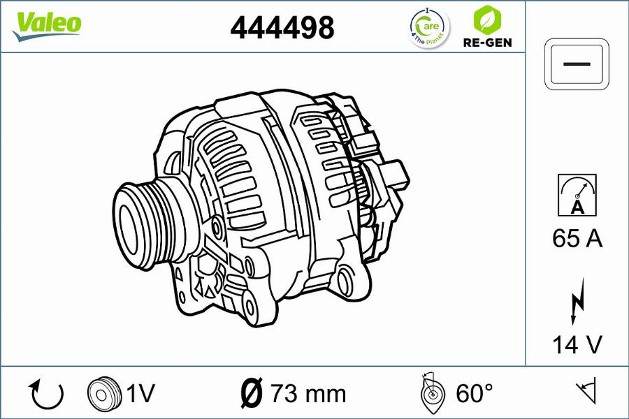 Valeo 444498 - Генератор autosila-amz.com