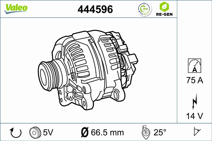 Valeo 444596 - Генератор autosila-amz.com