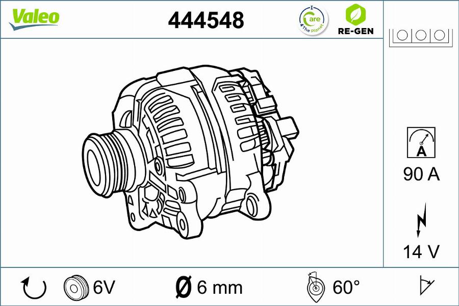 Valeo 444548 - Генератор autosila-amz.com