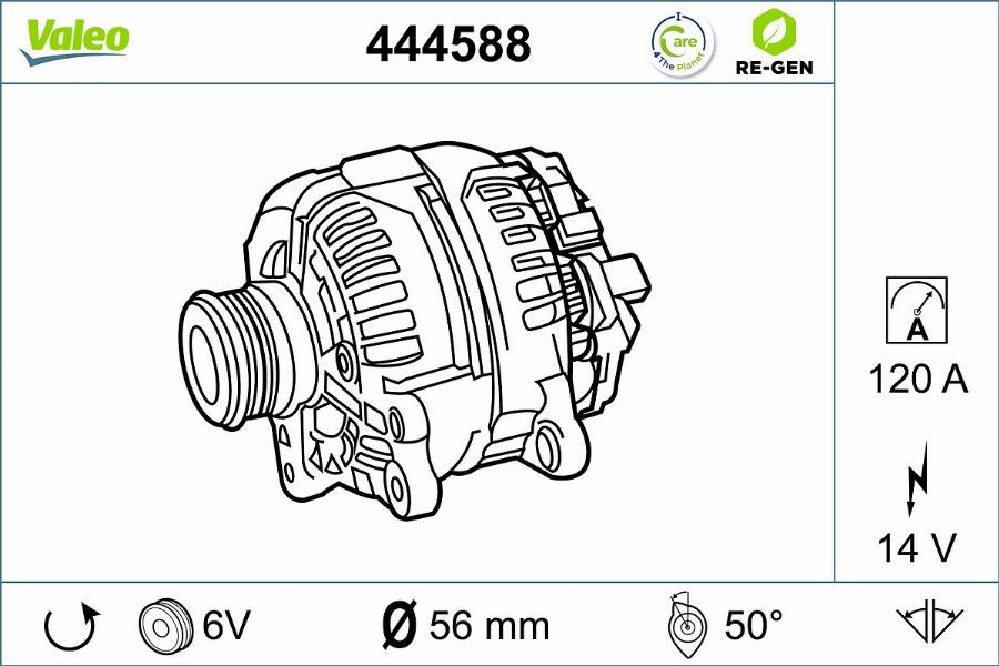 Valeo 444588 - Генератор autosila-amz.com