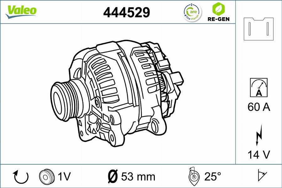 Valeo 444529 - Генератор autosila-amz.com