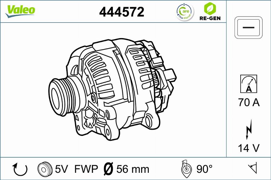 Valeo 444572 - Генератор autosila-amz.com