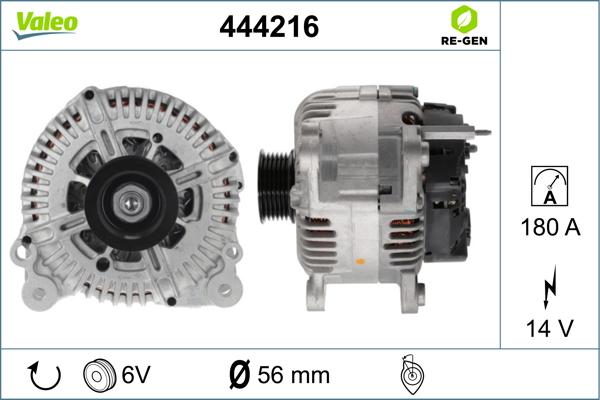 Valeo 444216 - Генератор autosila-amz.com