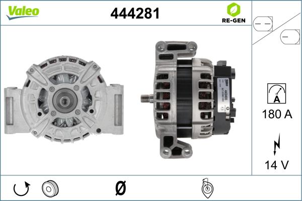 Valeo 444281 - Генератор autosila-amz.com