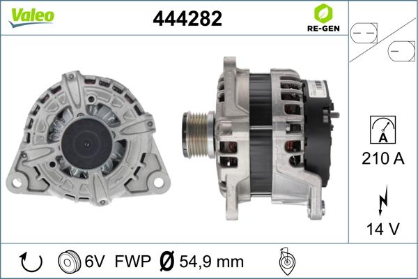 Valeo 444282 - Генератор autosila-amz.com