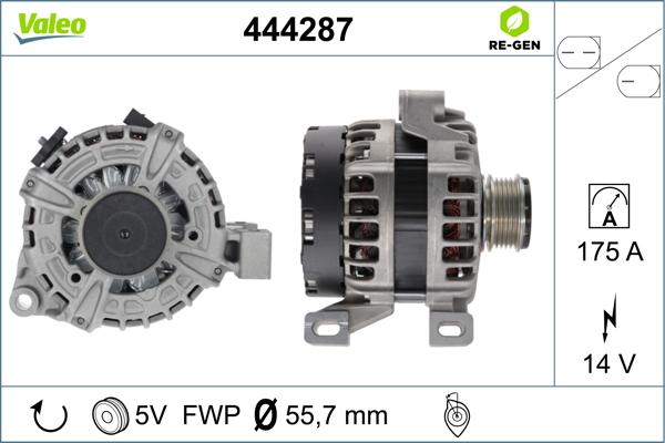 Valeo 444287 - Генератор autosila-amz.com