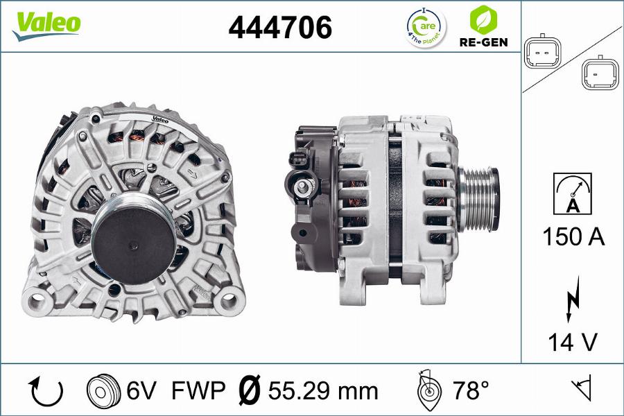 Valeo 444706 - Генератор autosila-amz.com