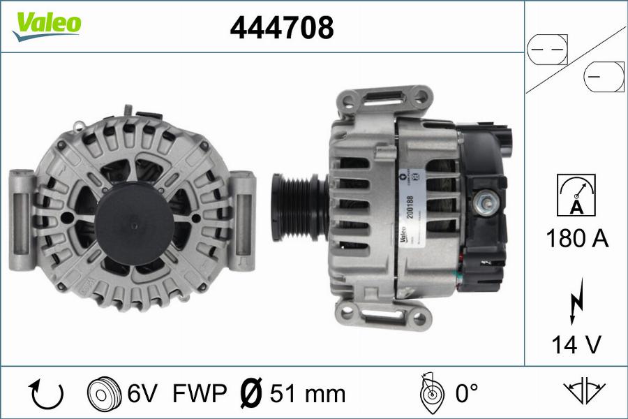 Valeo 444708 - Генератор autosila-amz.com