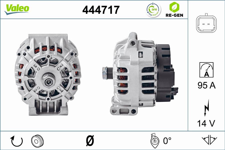 Valeo 444717 - Генератор autosila-amz.com