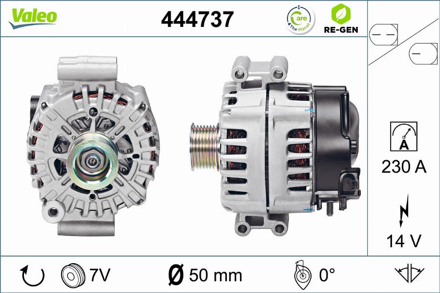 Valeo 444737 - Генератор autosila-amz.com