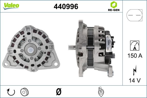 Valeo 440996 - Генератор autosila-amz.com