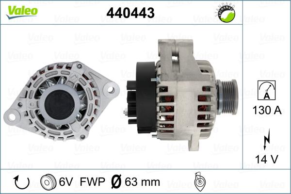 Valeo 440443 - Генератор autosila-amz.com