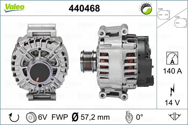 Valeo 440468 - Генератор autosila-amz.com