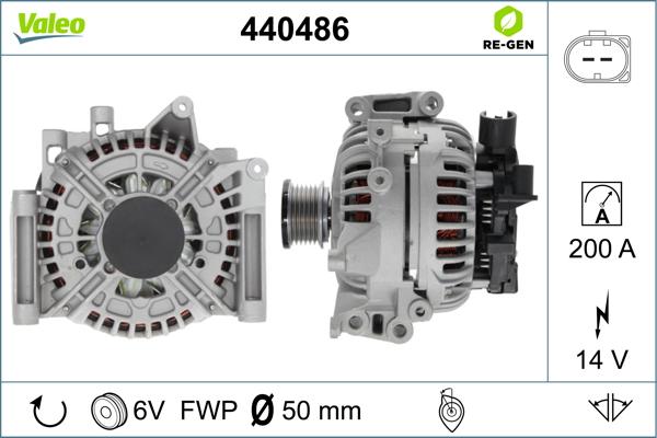 Valeo 440486 - Генератор autosila-amz.com