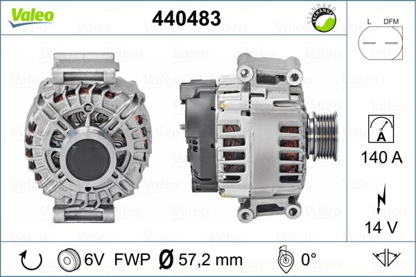 Valeo 440483 - Генератор autosila-amz.com