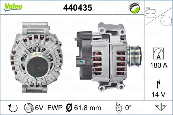 Valeo 440435 - Генератор autosila-amz.com