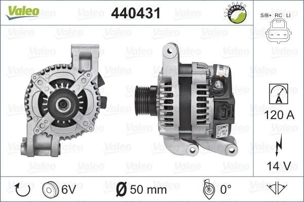 Valeo 440431 - Генератор autosila-amz.com