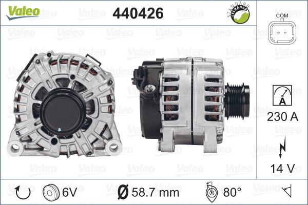 Valeo 440426 - Генератор autosila-amz.com