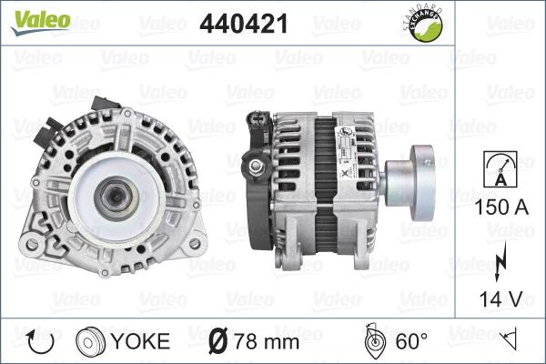 Valeo 440421 - Генератор autosila-amz.com