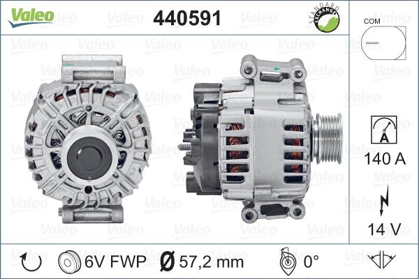 Valeo 440591 - Генератор autosila-amz.com