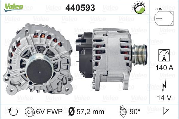 Valeo 440593 - Генератор autosila-amz.com