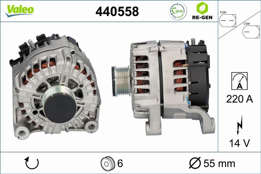 Valeo 440558 - Генератор autosila-amz.com