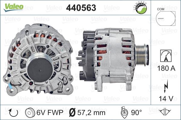 Valeo 440563 - Генератор autosila-amz.com