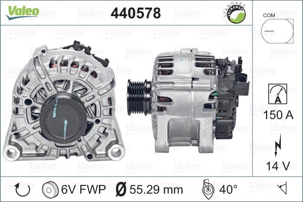 Valeo 440578 - Генератор autosila-amz.com