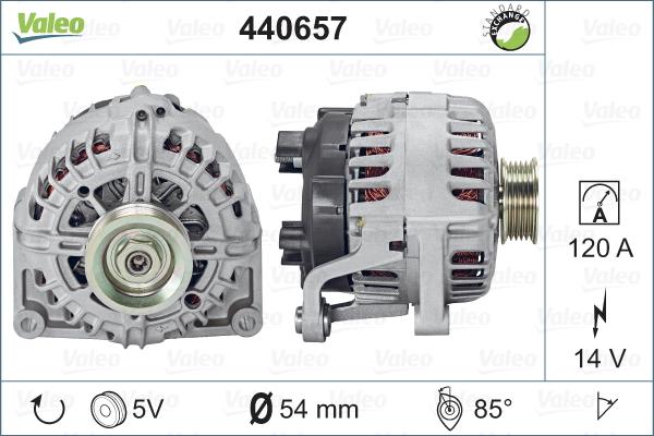 Valeo 440657 - Генератор autosila-amz.com