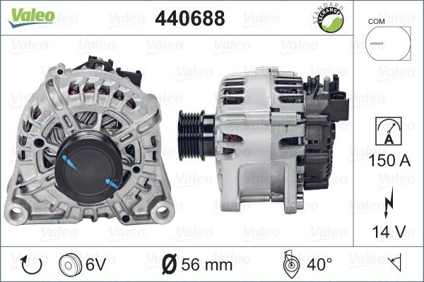 Valeo 440688 - Генератор autosila-amz.com