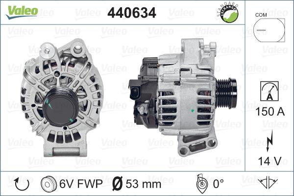 Valeo 440634 - Генератор autosila-amz.com