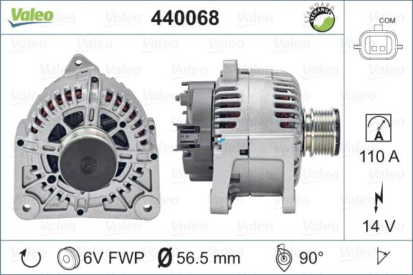 Valeo 440068 - Генератор autosila-amz.com