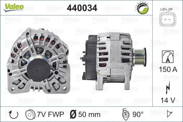 Valeo 440034 - Генератор autosila-amz.com