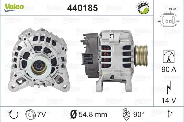 Valeo 440185 - Генератор autosila-amz.com