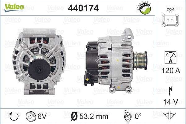 Valeo 440174 - Генератор autosila-amz.com